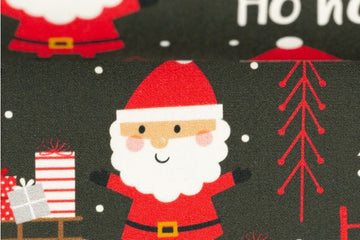 Baumwollwebware Nikolaus, Weihnachtsmann, dunkelgrün, 0,5 m